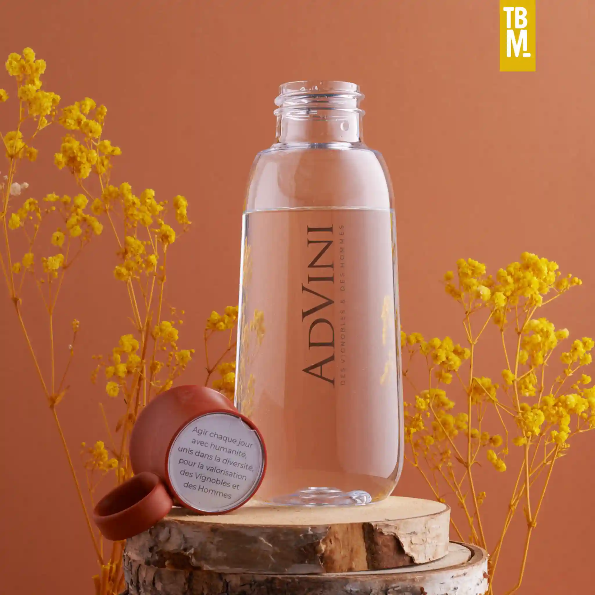 Gourde nomade Made in France personnalisée pour entreprise - gourde plastique sans BPA légère et réutilisable