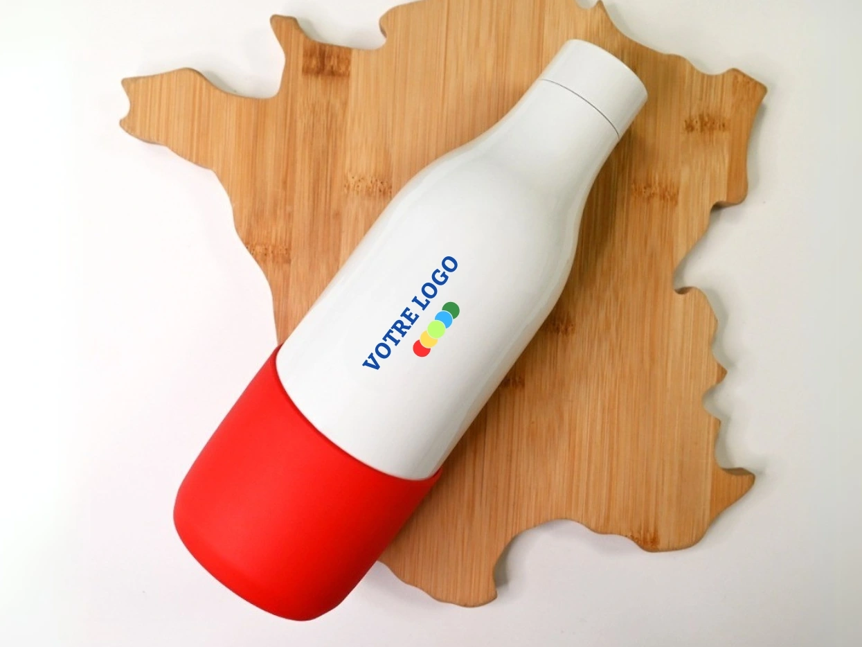 Gourde isotherme made in france 50 cl, bouteille isotherme ecologique fabriquée en France personnalisée greendesk