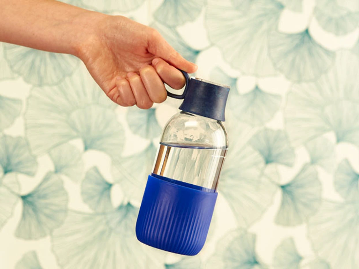 gourde en verre made in France, gourde gobi écologique green personnalisable, goodies RSE Made in France