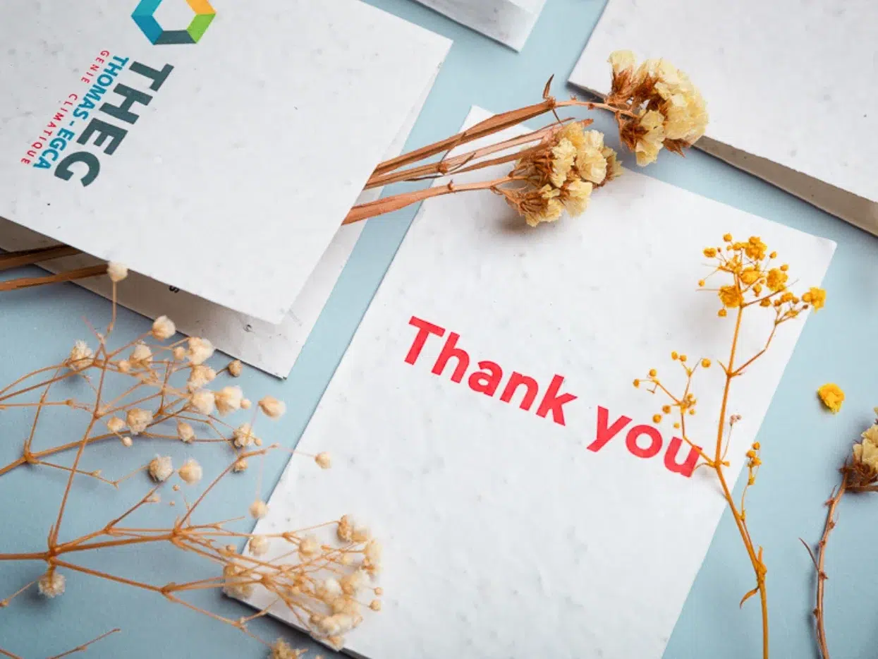 Carte ensemencée personnalisée pour vœux d’entreprise