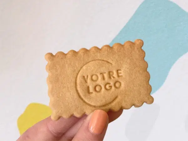 Biscuit personnalisé avec logo pour cadeaux de voeux d’entreprise