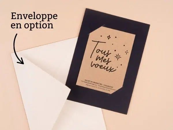 Carte de vœux à planter avec enveloppe pour entreprise