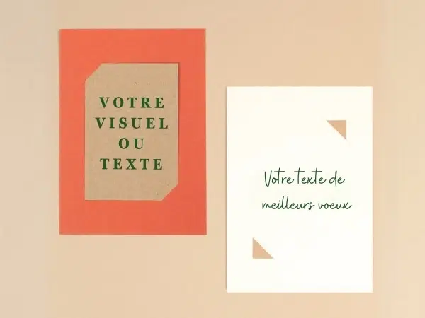 Carte de vœux entreprise avec sachet de graines bio personnalisable