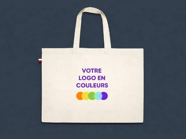 Cabas publicitaire Made in France fabriqué en France en ESAT 150 g./m² personnalisable