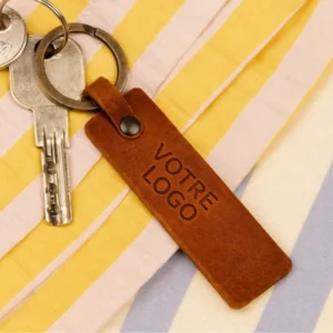 porte-clé cuir rectangle personnalisé made in france