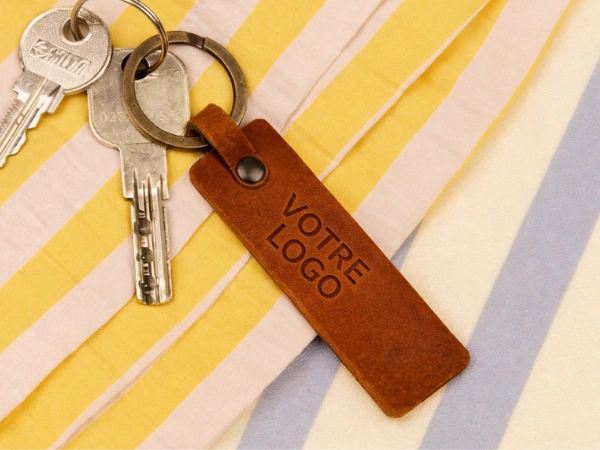 porte-clé cuir rectangle personnalisé made in france