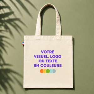 Tote bag publicitaire Made in France coton 150 g./m² personnalisé fabriqué en ESAT