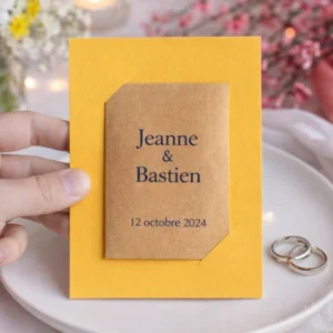 Carte sachet graines mariage personnalisé made in France