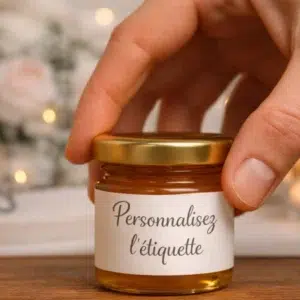 Petit pot de miel mariage personnalisé made in France