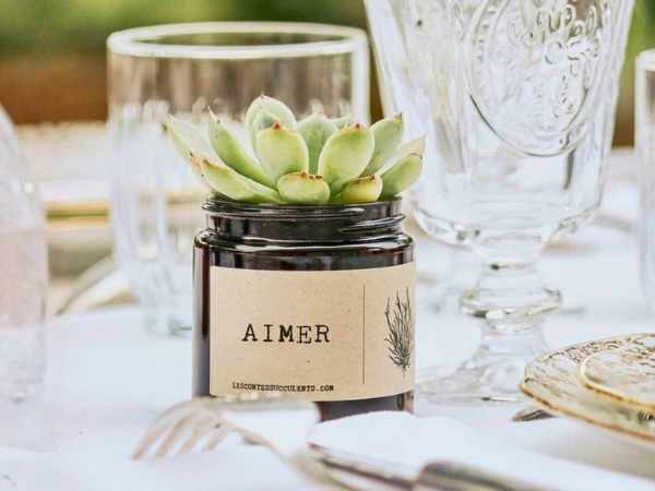 Plante mariage personnalisée 60 ml cadeau invites