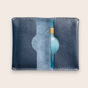 Porte-carte cuir personnalisé 2 poches