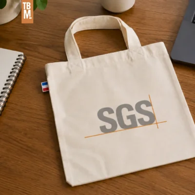 Mini tote bag coton Made in France personnalisé SGS