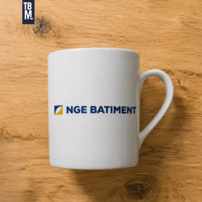 Mug en porcelaine Made in France personnalisable NGE batiment
