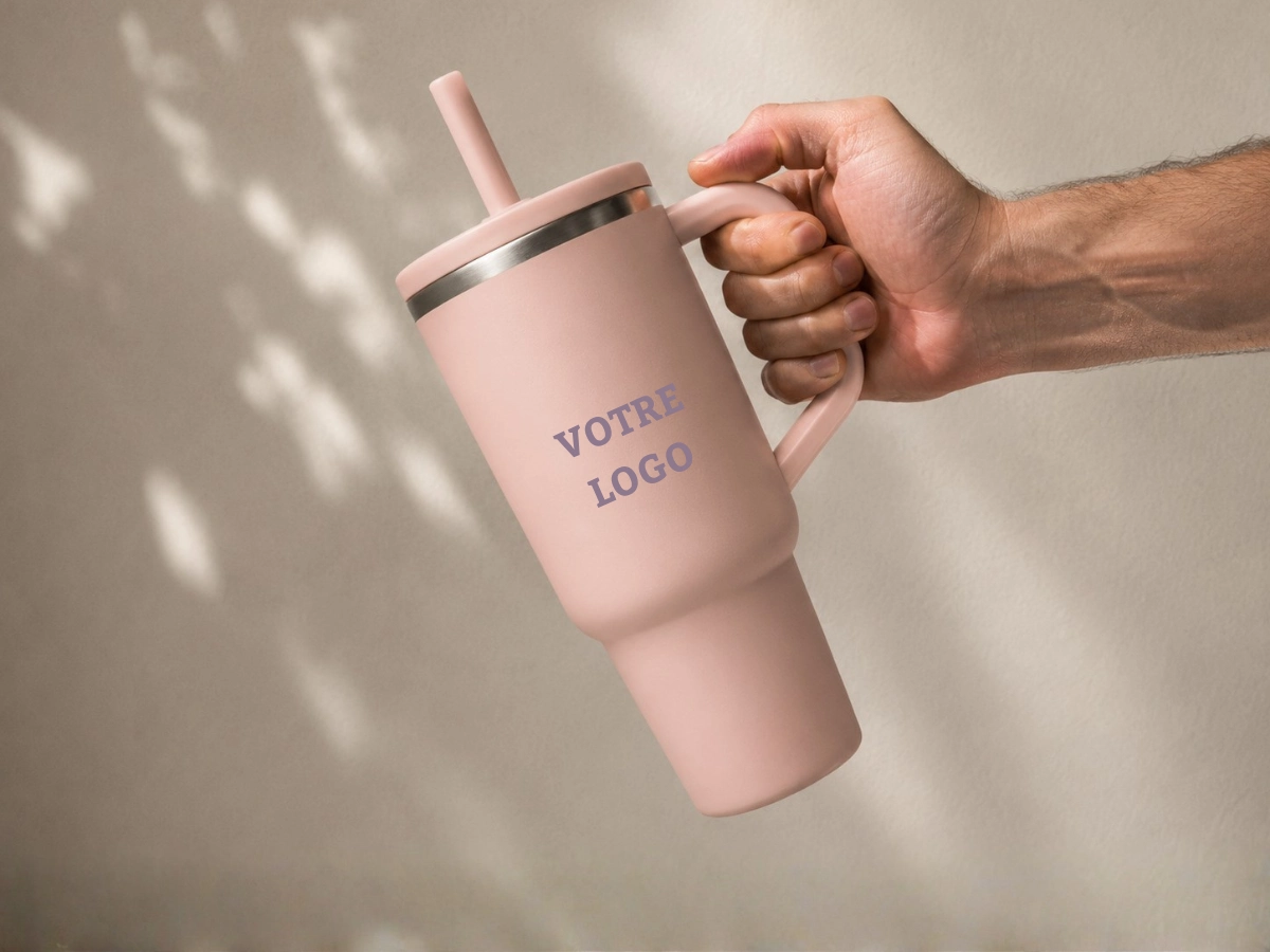 Mug de voyage isotherme étanche personnalisé en inox
